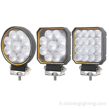 Grossiers 20W 25W carrés rounds de travail LED LUMEUX POURONS DE FONDE DE FONDS LED hors route pour camion